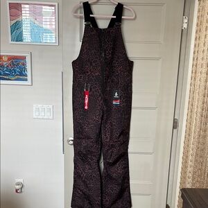 Volcom Leopard Print Women's Ski Bibs